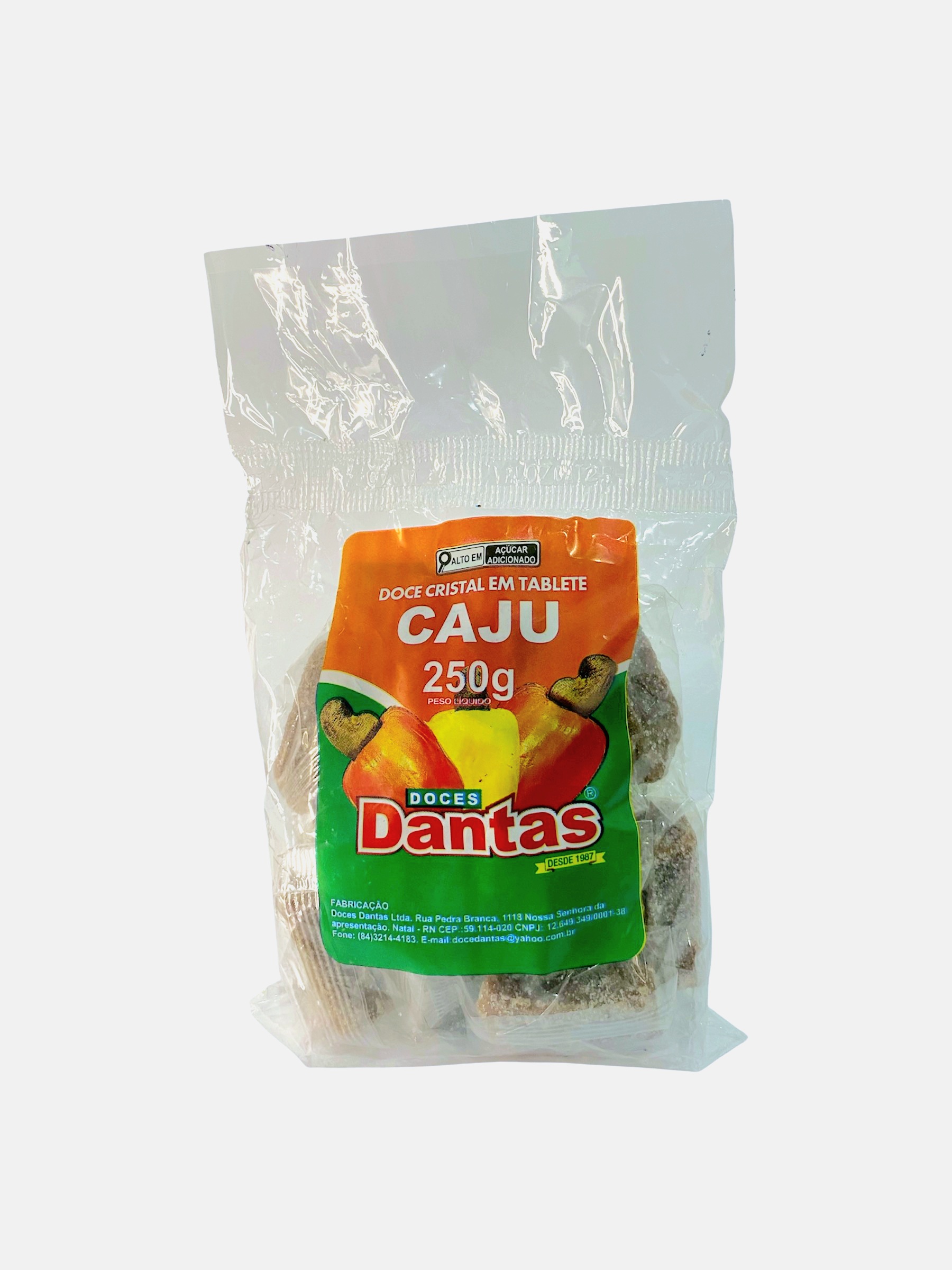 Doce Cristal em Tablete - Caju – 16x250g